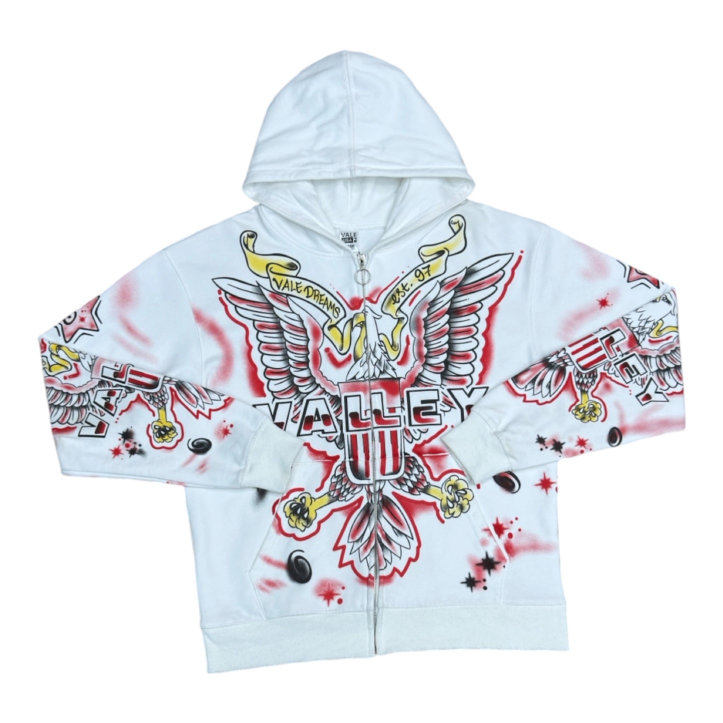 VALE FLAG ZIP UP WHITE