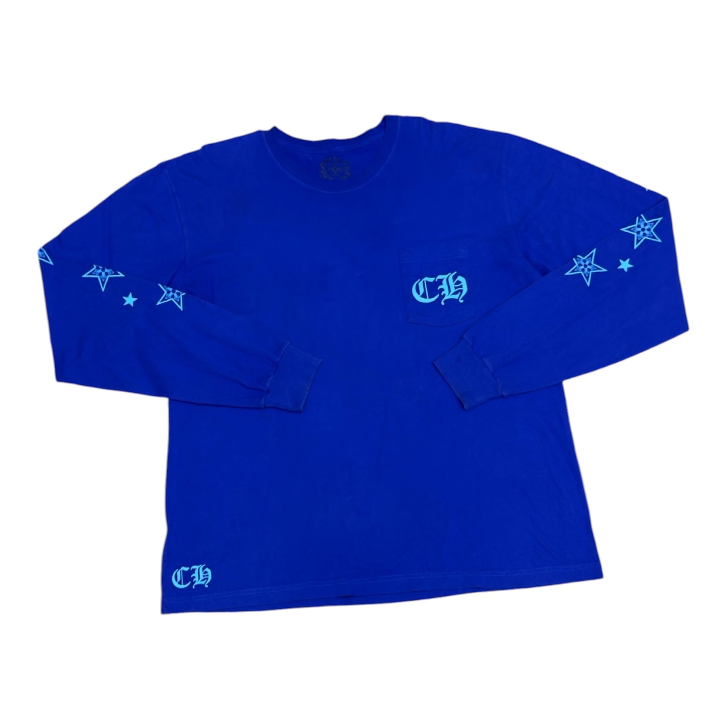 CHROME HEARTS STAR LONG SLEEVE TEE BLUE