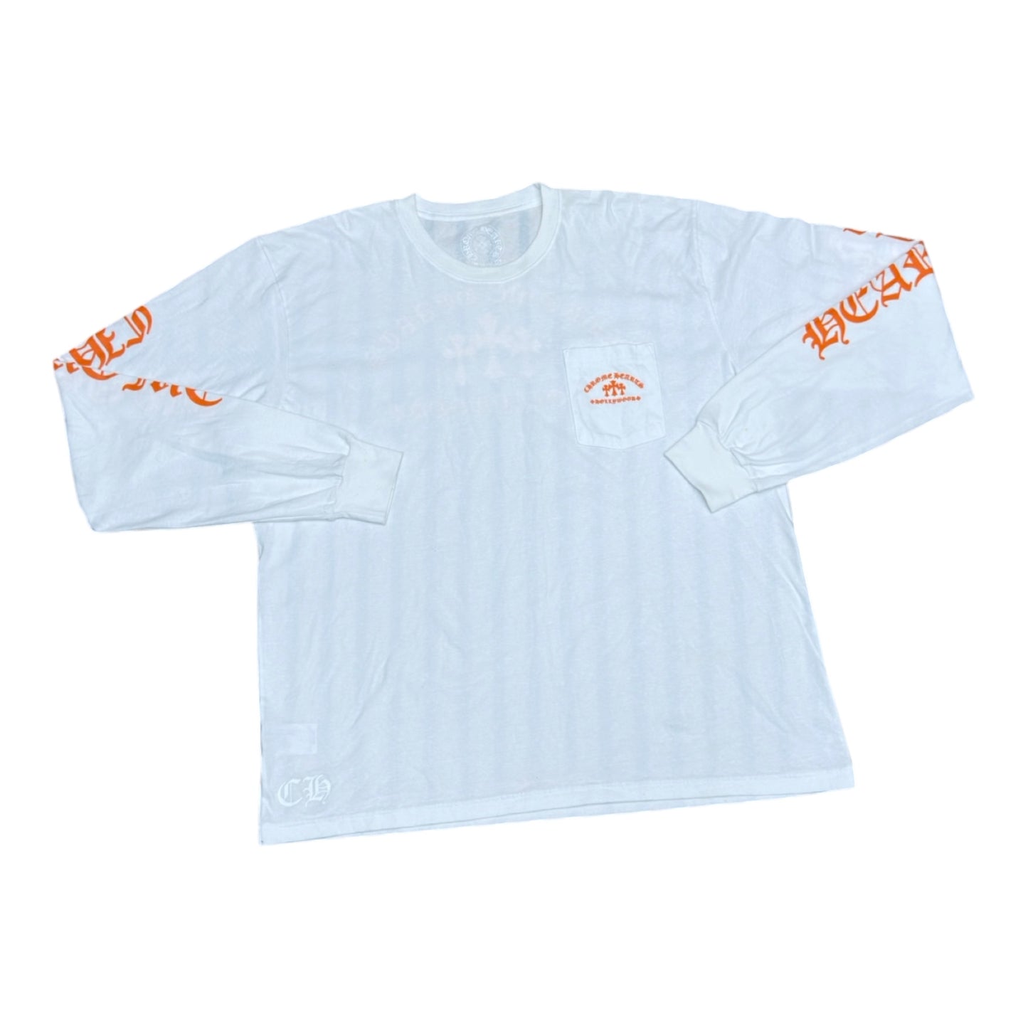 CHROME HEARTS ORANGE TRIPLE CROSS HOLLYWOOD TEE