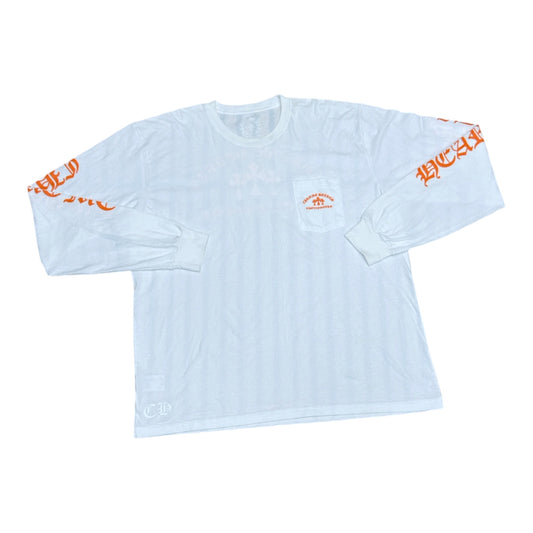 CHROME HEARTS ORANGE TRIPLE CROSS HOLLYWOOD TEE