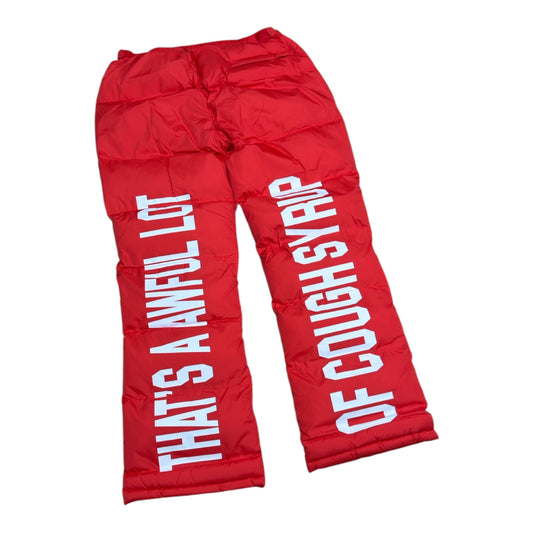 THATS AWFUL LOT OF COUGH SYRUP