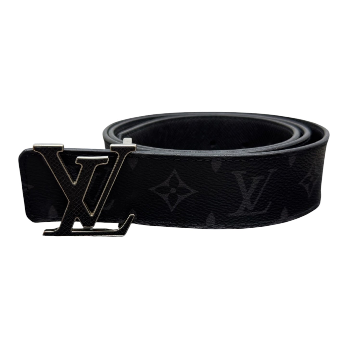 LV INITIALES REVERSIBLE BELT MONOGRAM ECLIPSE TAIGA