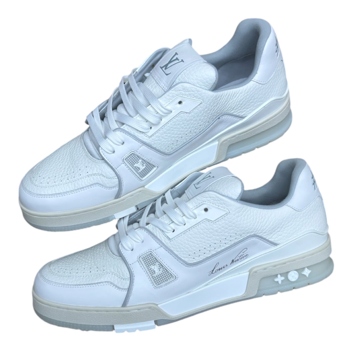 LV TRAINER WHITE GREY SIGNATURE