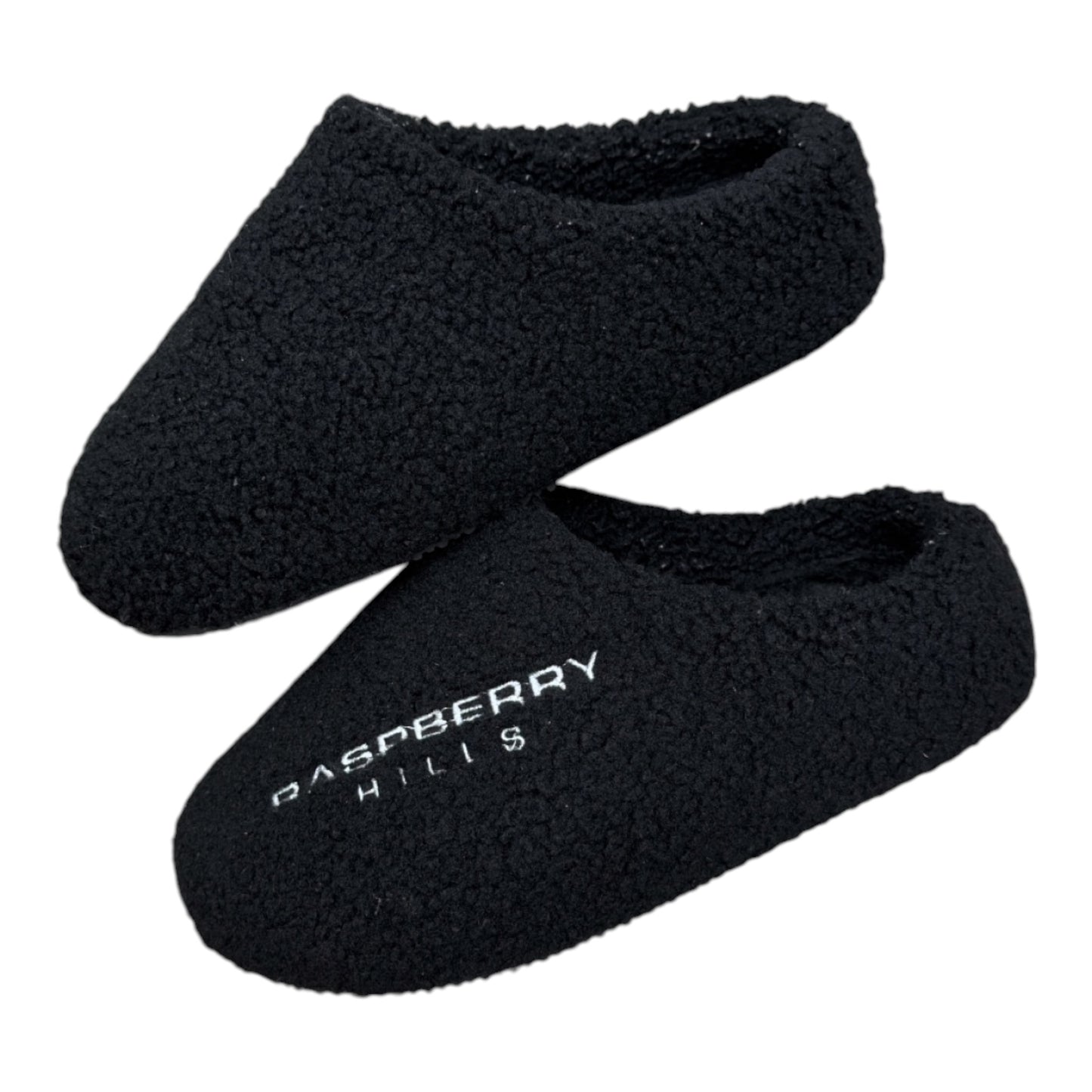 GV GALLERY BLACK FLEECE SLIPPERS