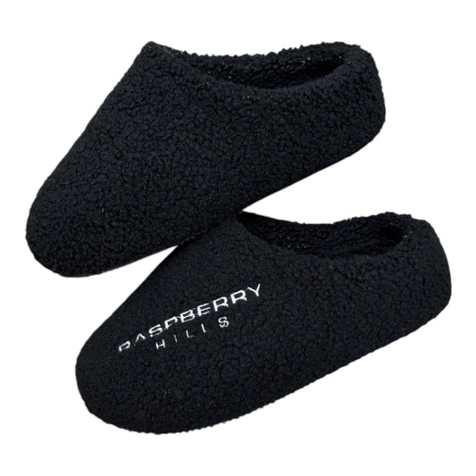 GV GALLERY BLACK FLEECE SLIPPERS
