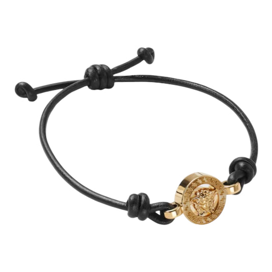 VERSACE 95 LEATHER BRACELET