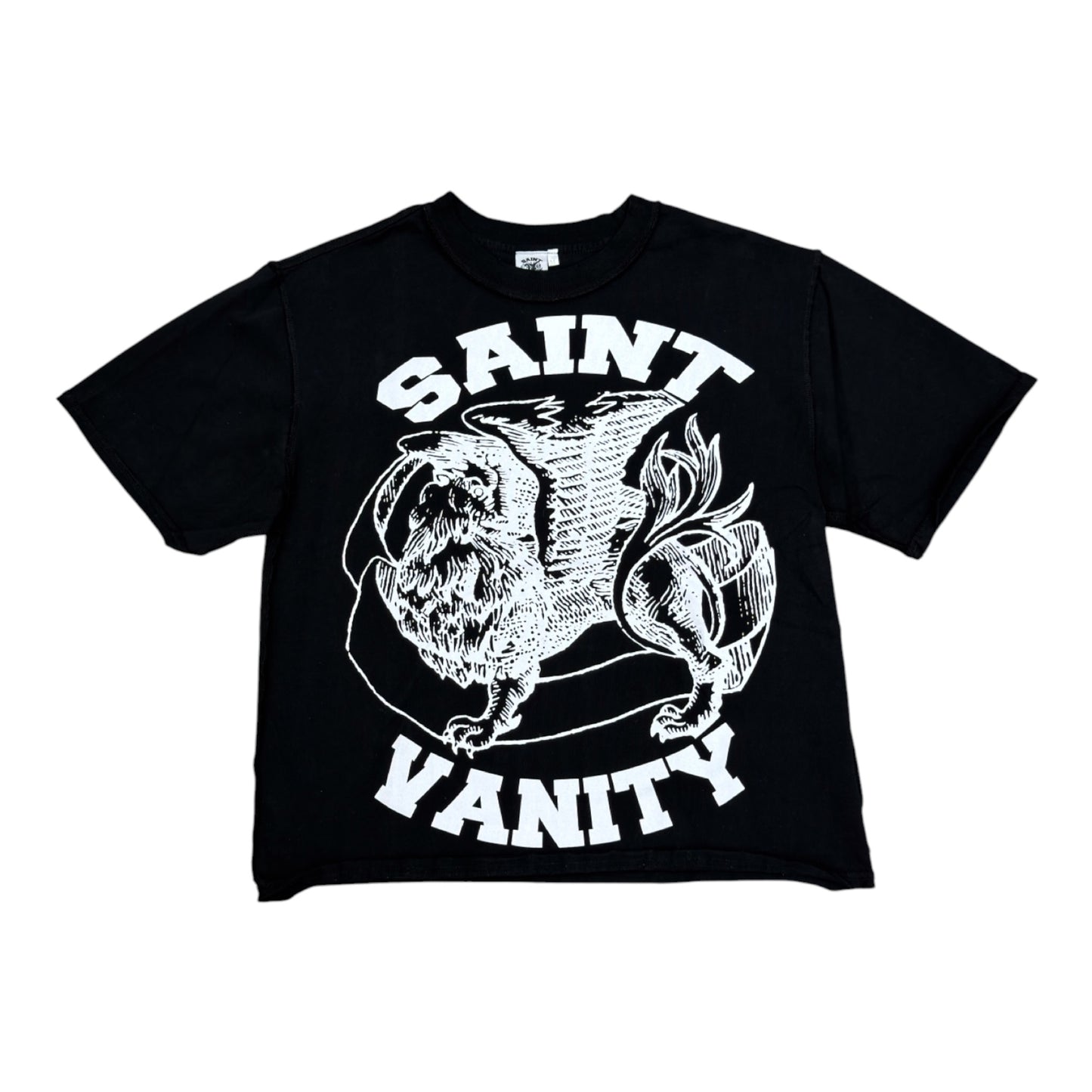 SAINT VANITY GRIFFIN LOGO TEE BLACK
