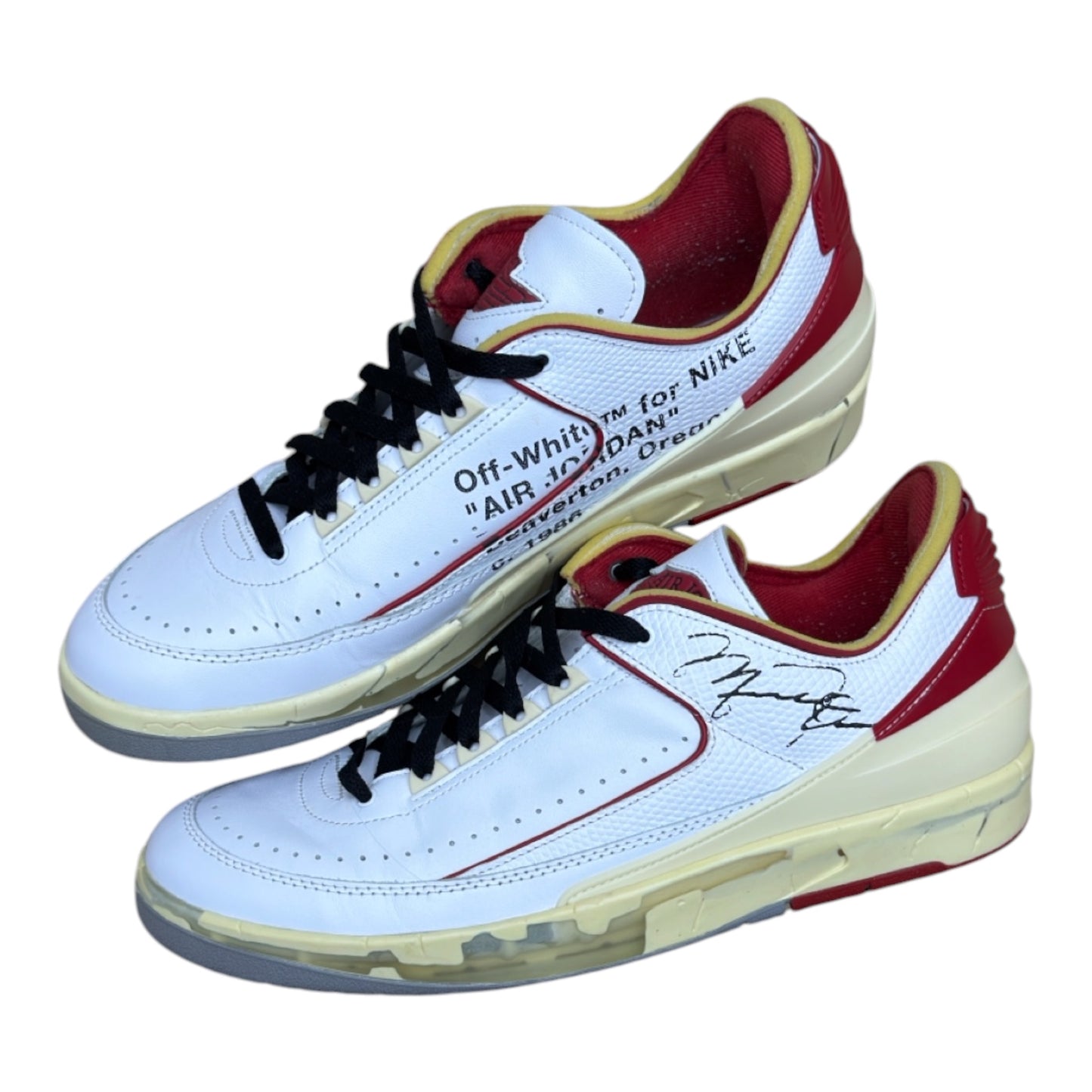 JORDAN 2 LOW OFF-WHITE RED