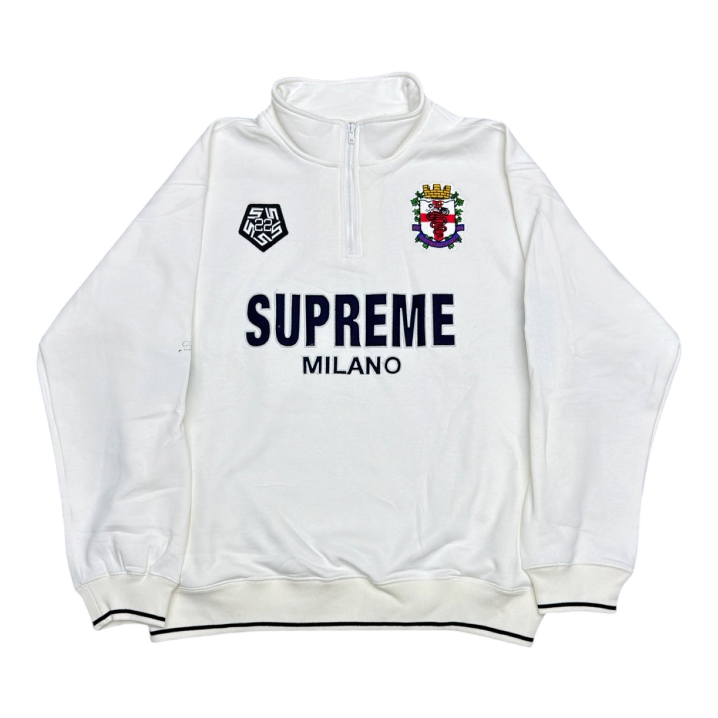 SUPREME MILANO HALF ZIP PULLOVER WHITE
