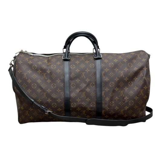 LV KEEPALL 55 BANDOULIERE MONOGRAM CANVAS TRAVEL BAG BROWN