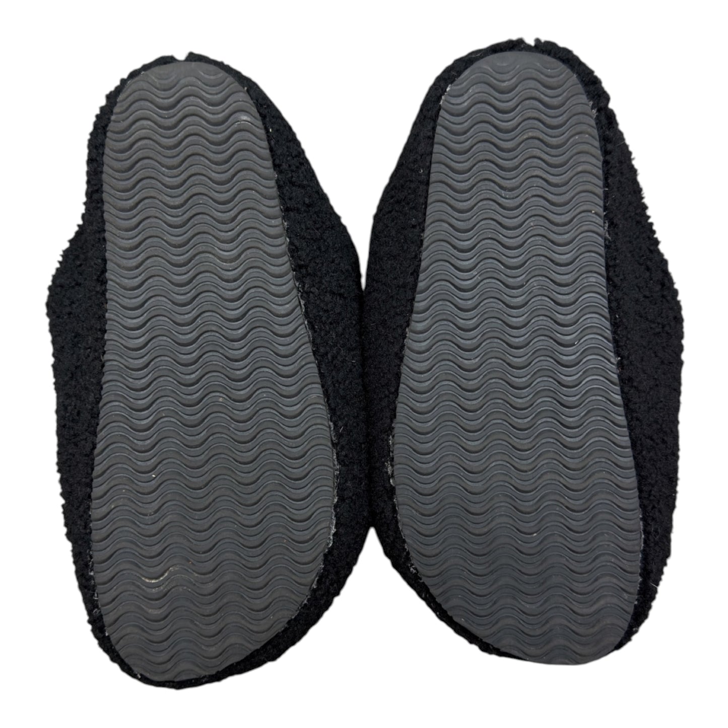 GV GALLERY BLACK FLEECE SLIPPERS