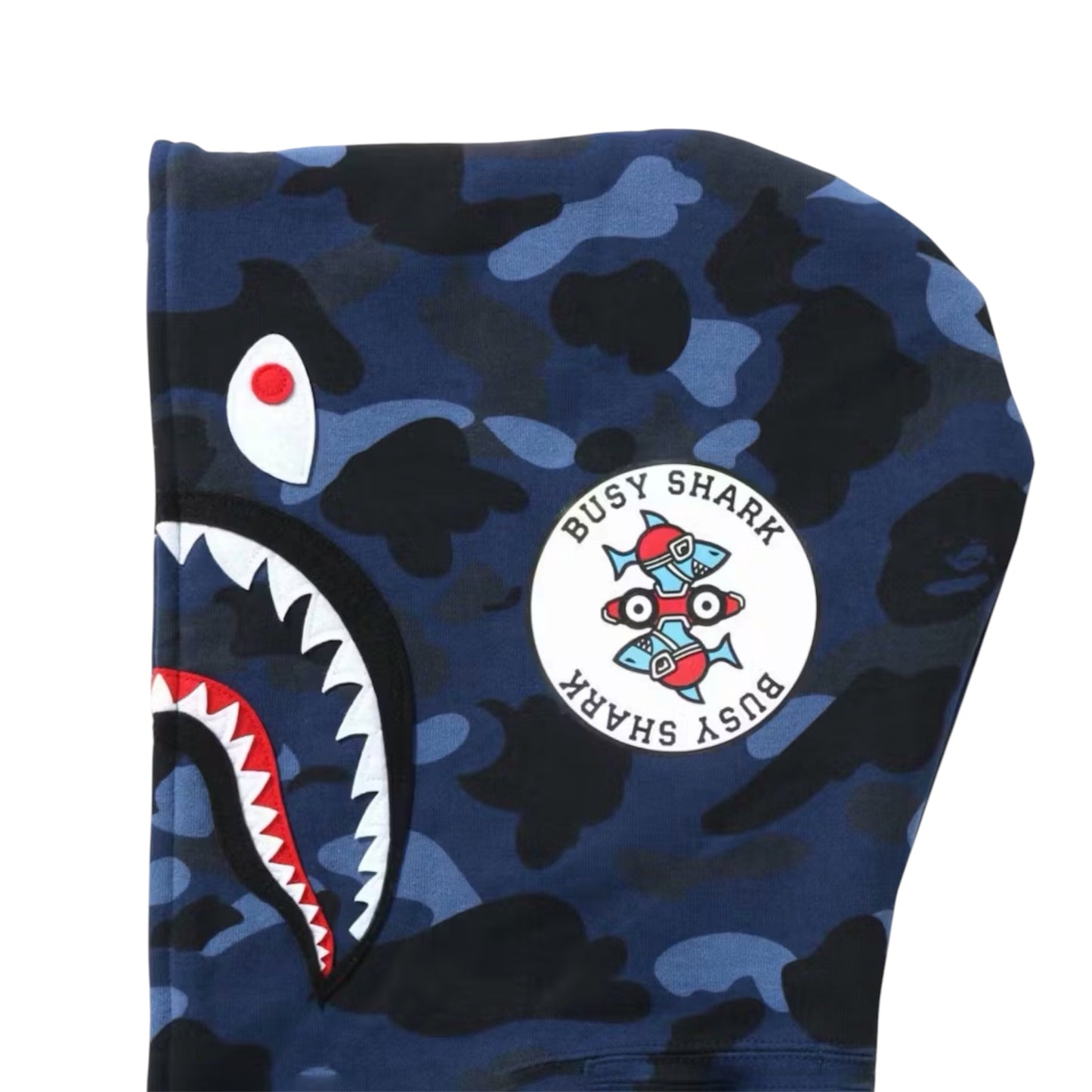BAPE COLO CAMO SHARK FULL ZIP UP HOODIE NAVY