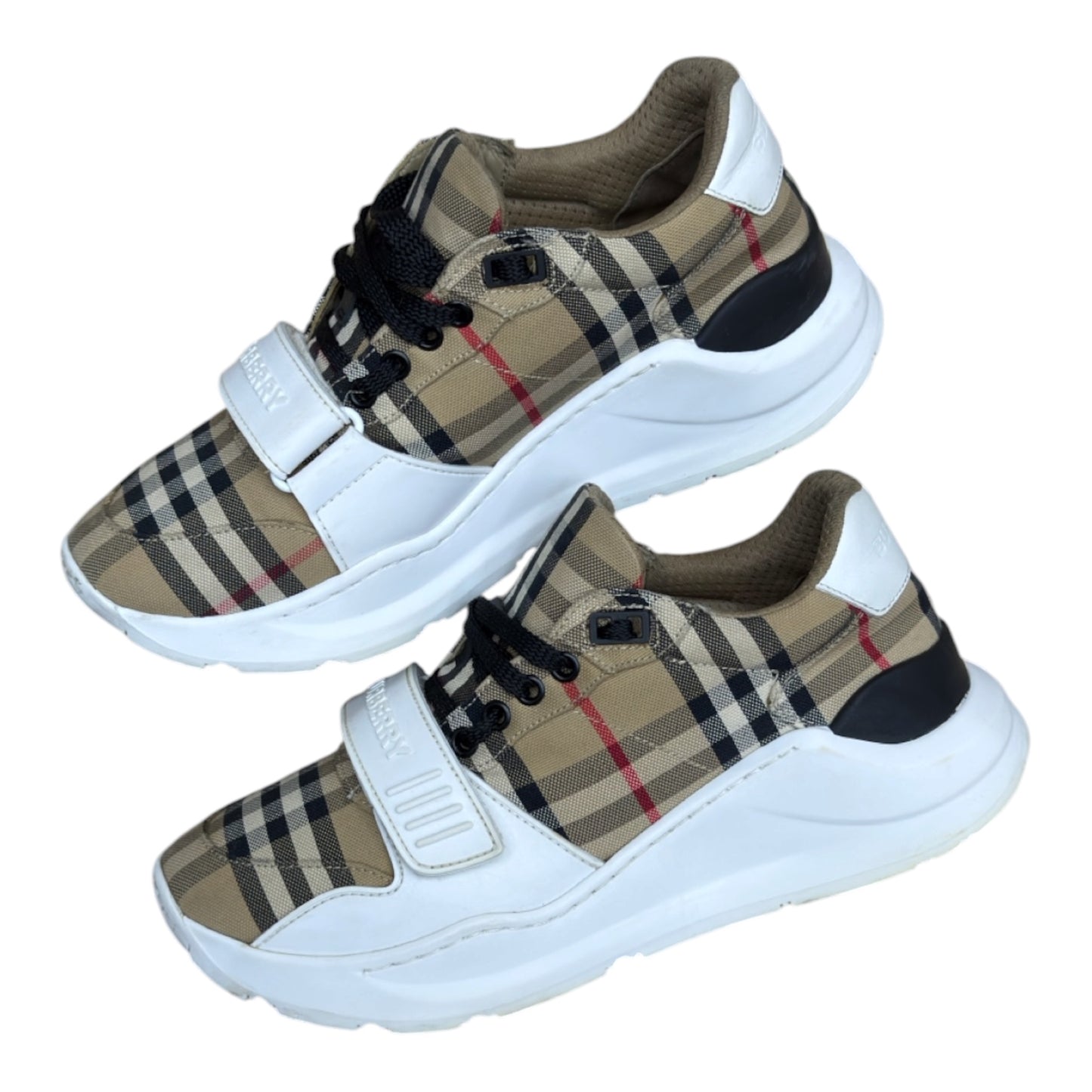 BURBERRY BEIGE CHECK SNEAKERS