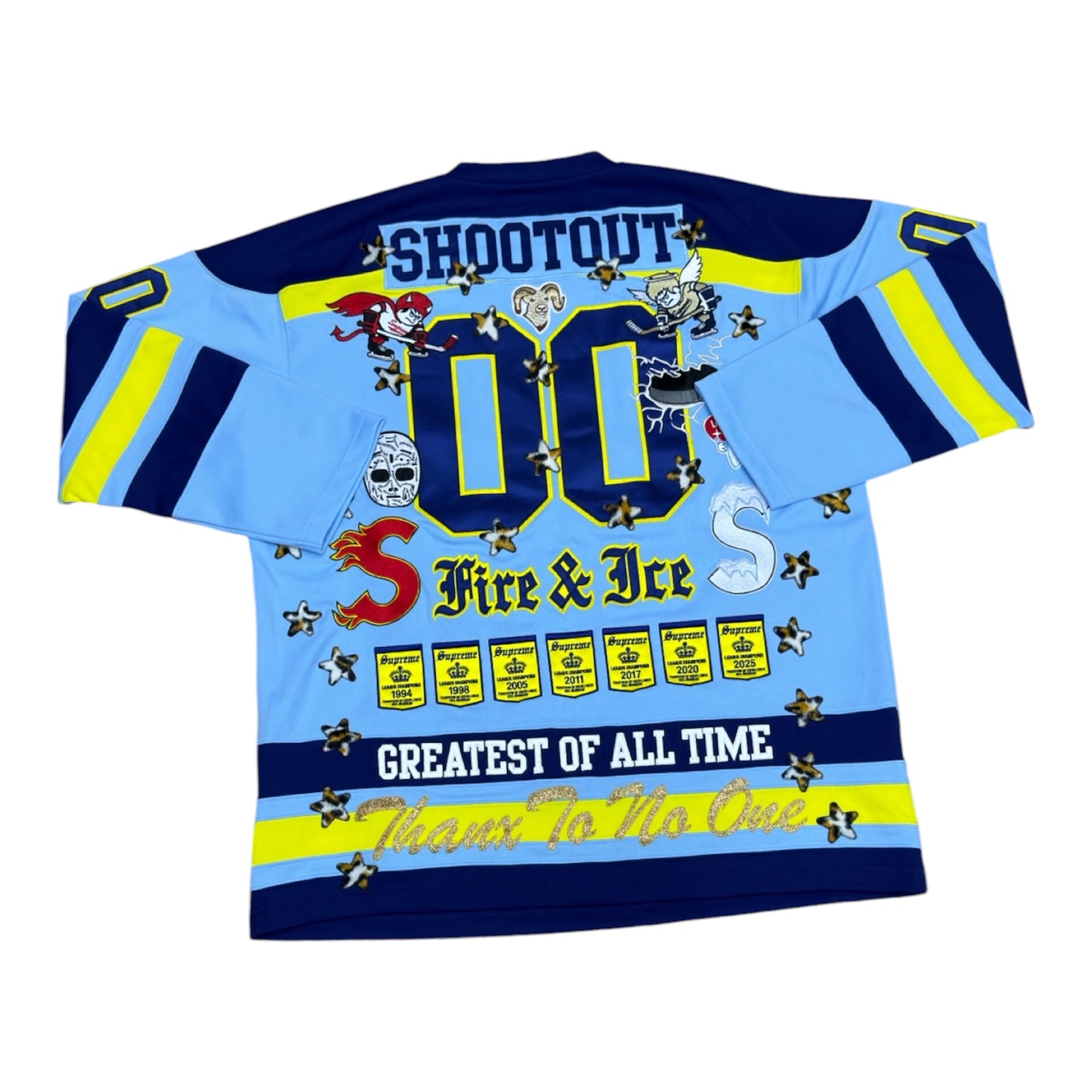 SUPREME FIRE & ICE HOCKEY JERSEY LIGHT BLUE