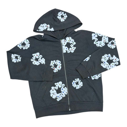 DENIM TEARS RHINESTONE ZIP UP VINTAGE BLACK