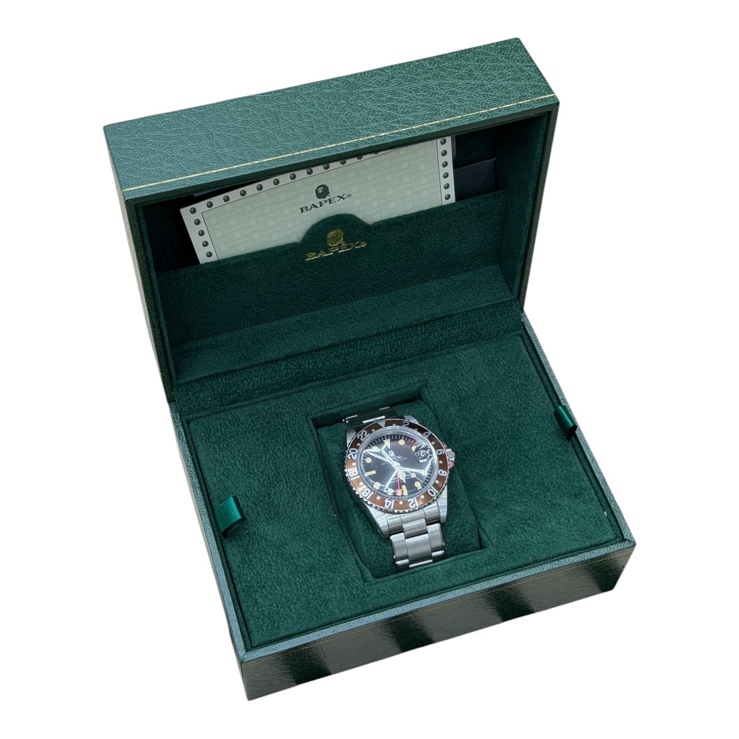 BAPE CLASSIC TYPE 2 BAPEX WATCH BROWN