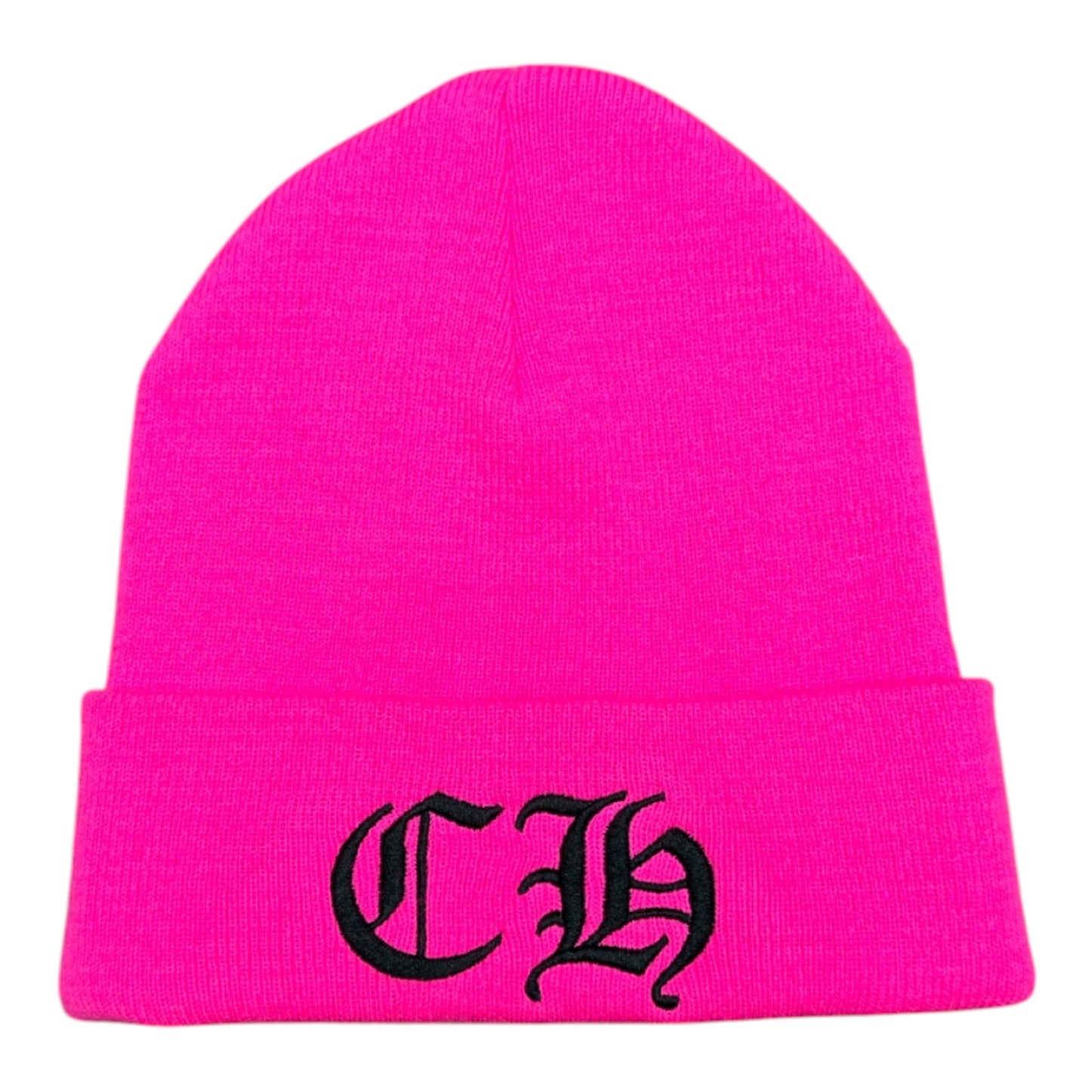 CHROME HEARTS CH LOGO BEANIE PINK