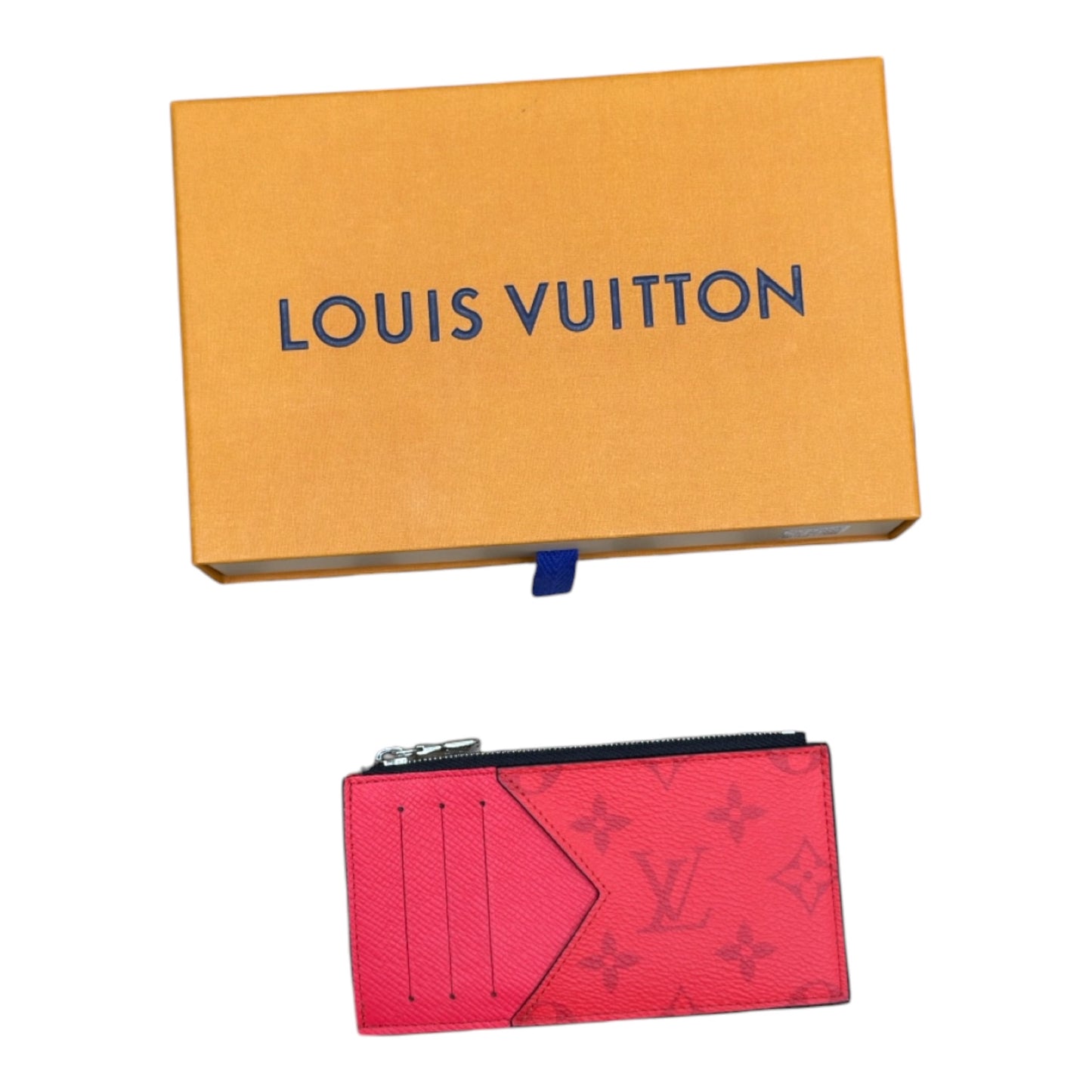 LV TAIGARAMA COIN CARD HOLDER FIRE RED