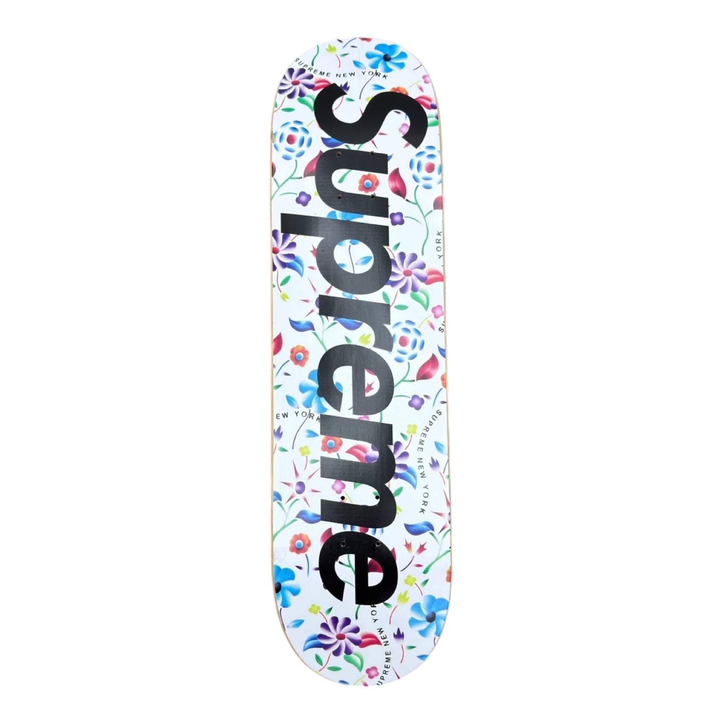 SUPREME AIRBRUSHED FLORAL SKATEBOARD DECK WHITE