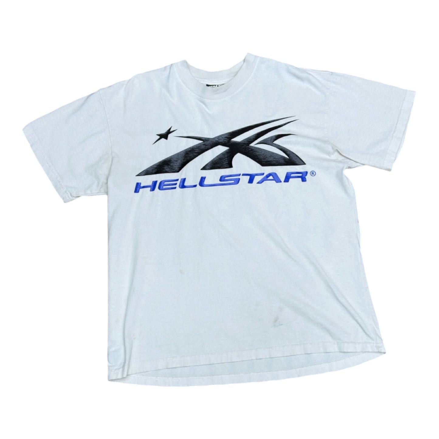 HELLSTAR GEL SPORT LOGO TEE WHITE BLUE