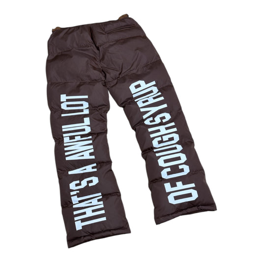 THATS AWFUL LOT OF COUGH SYRUP