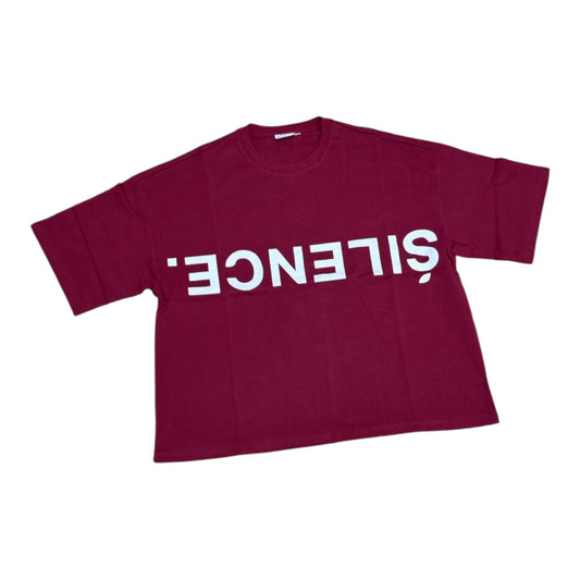 ONYX APPAREL SILENCE TEE BURGUNDY
