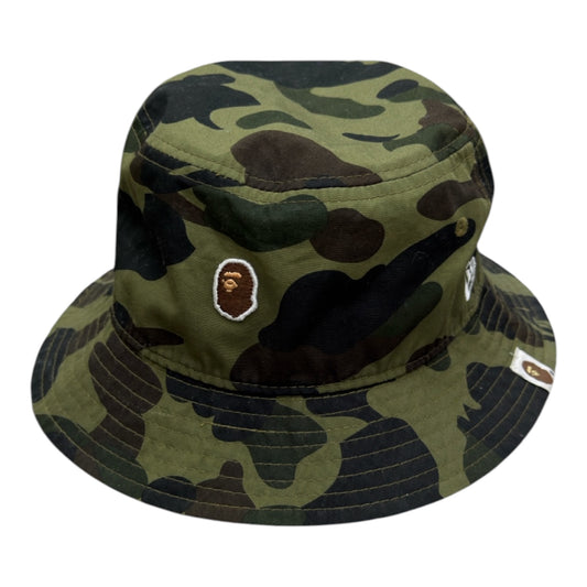 BAPE NEW ERA 1ST CAMO BUCKET HAT GREEN