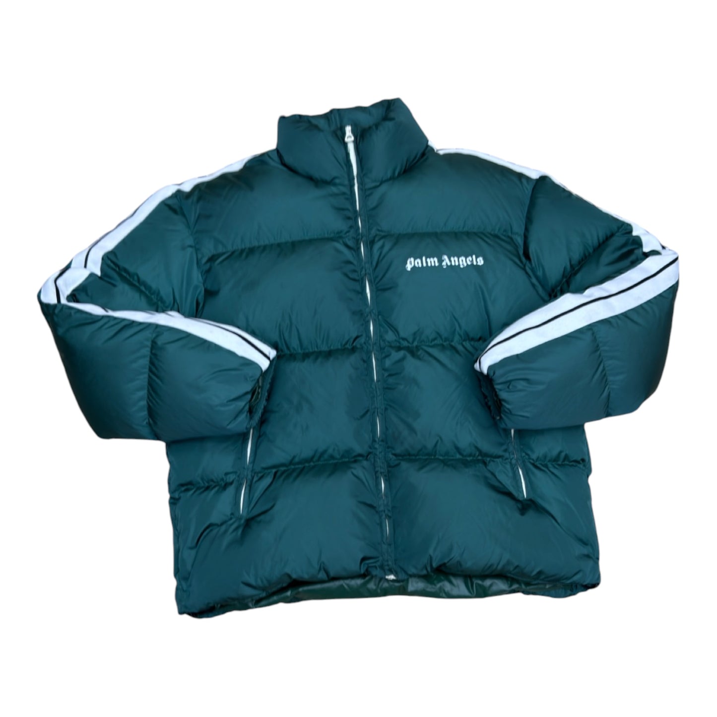 PALM ANGELS TRACK DOWN JACKET GREEN