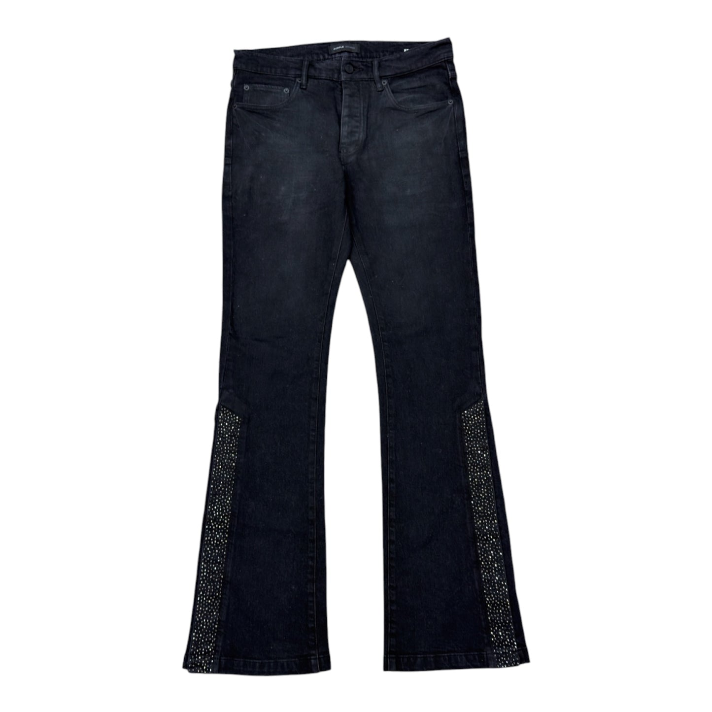 PURPLE CRYSTAL FLARED JEANS