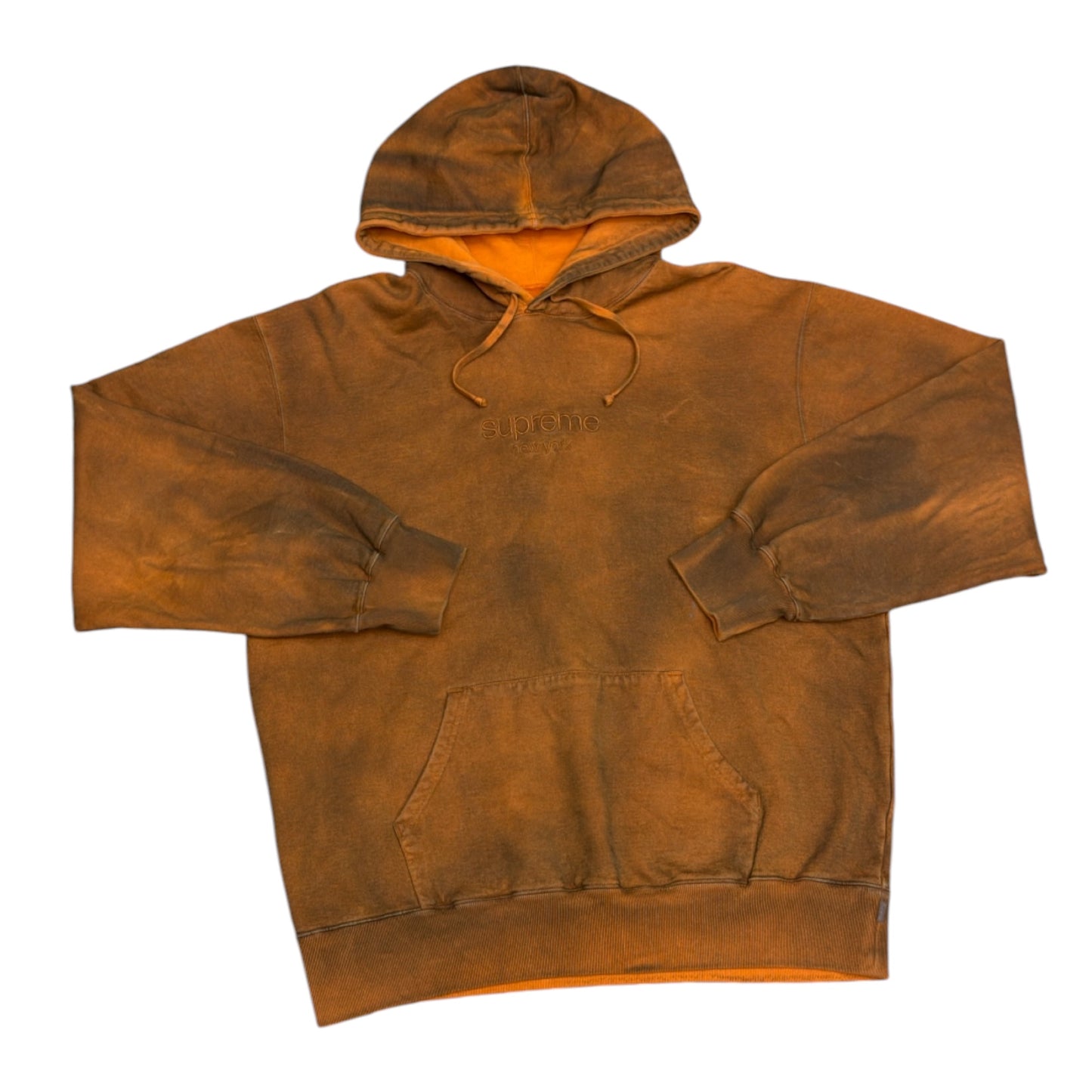 SUPREME SPRAY HOODIE ORANGE