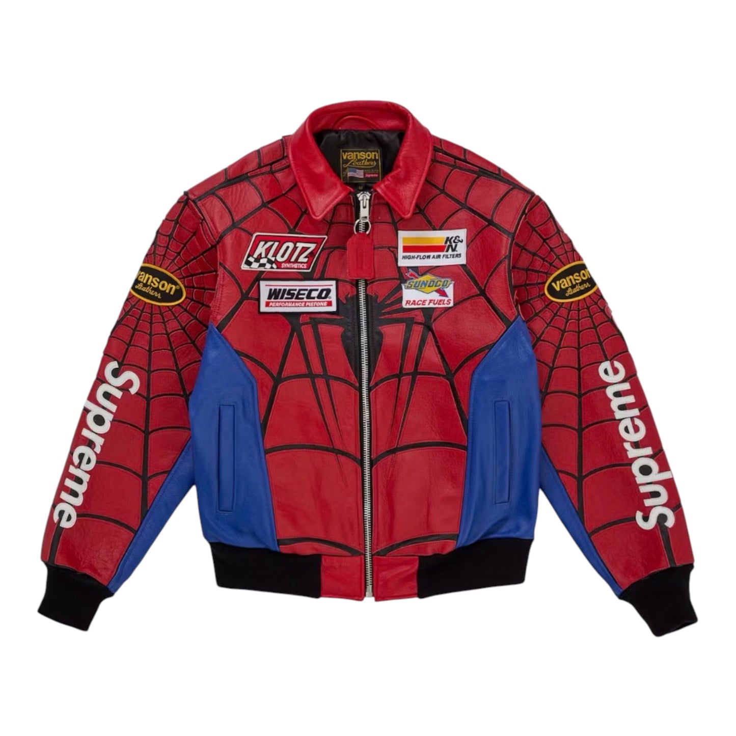 SUPREME VANSON LEATHER SPIDER MAN JACKET