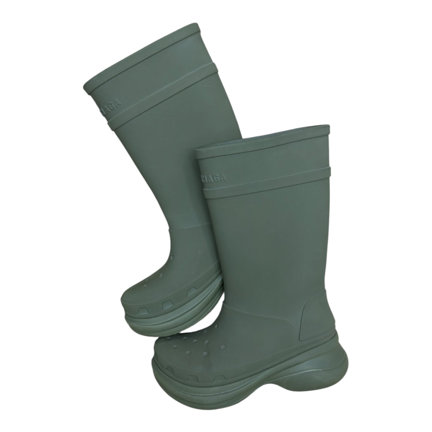 BALENCIAGA X CROCS BOOT GREEN