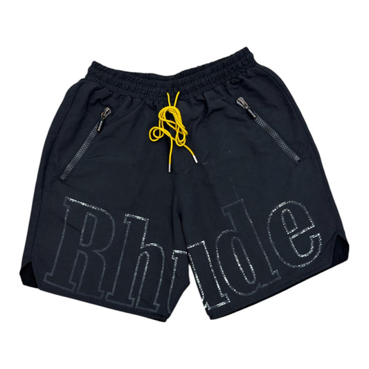 RHUDE LOGO SHORTS BLACK