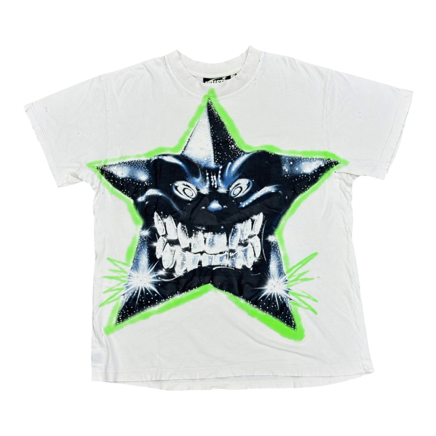 HELLSTAR STAR TEE WHITE