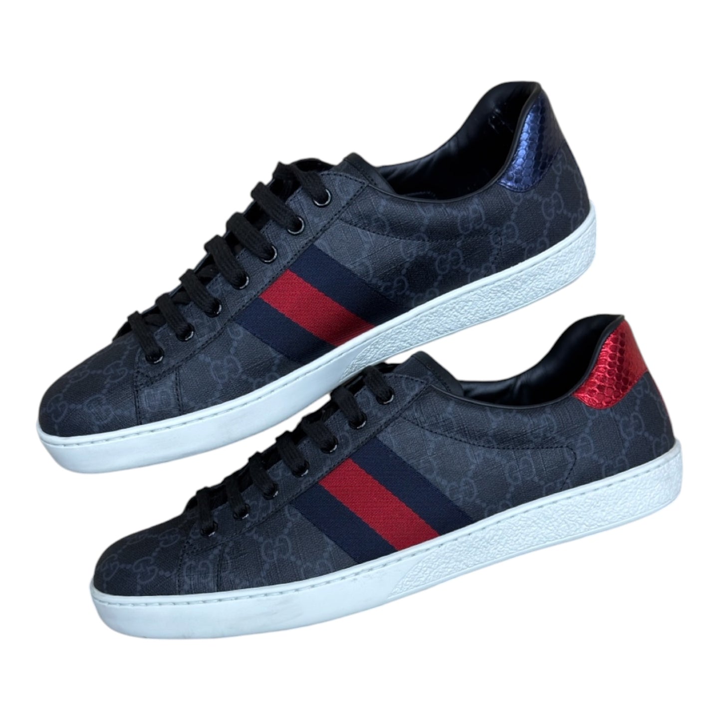 GUCCI ACE GG SUPREME BLACK GREY
