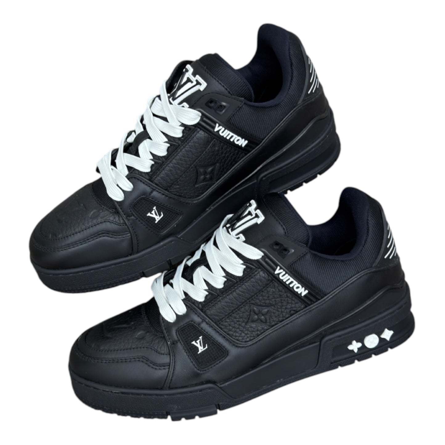 LV TRAINER BLACK EMBOSSED MONOGRAM