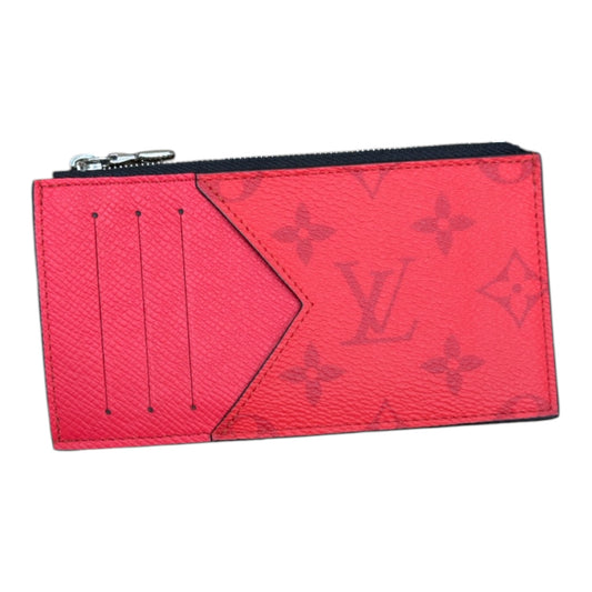 LV TAIGARAMA COIN CARD HOLDER FIRE RED
